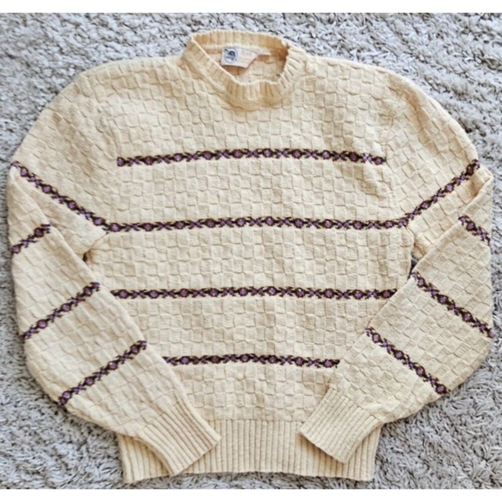 ALAN FLUSSER WOMENS LARGE VINTAGE KNIT SWEATER DRY CLEAN ONLY - Picture 7 of 9